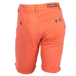 Sale Bermuda chino venili coton stretch popeline revers gansé bouton Homme Homme Short, Bermuda