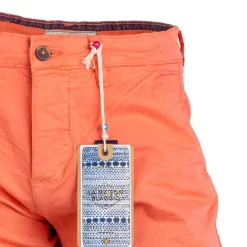 Sale Bermuda chino venili coton stretch popeline revers gansé bouton Homme Homme Short, Bermuda