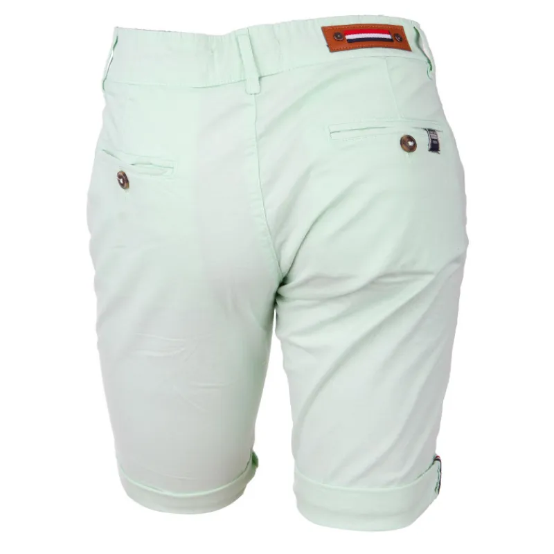 Hot Bermuda chino venili coton stretch popeline revers gansé bouton Homme Homme Short, Bermuda