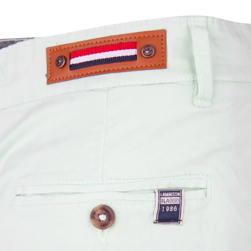 Hot Bermuda chino venili coton stretch popeline revers gansé bouton Homme Homme Short, Bermuda