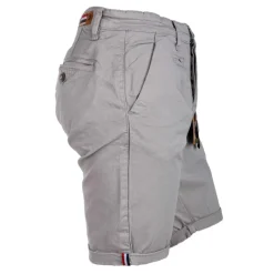 Bermuda chino venili coton stretch popeline revers gansé bouton Homme Homme Short, Bermuda