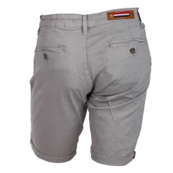 Bermuda chino venili coton stretch popeline revers gansé bouton Homme Homme Short, Bermuda