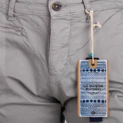 Bermuda chino venili coton stretch popeline revers gansé bouton Homme Homme Short, Bermuda