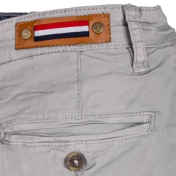 Bermuda chino venili coton stretch popeline revers gansé bouton Homme Homme Short, Bermuda