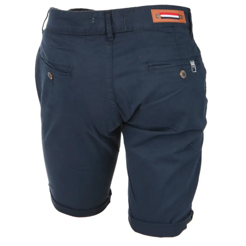 Outlet Bermuda chino venili coton stretch popeline revers gansé bouton Homme Homme Short, Bermuda