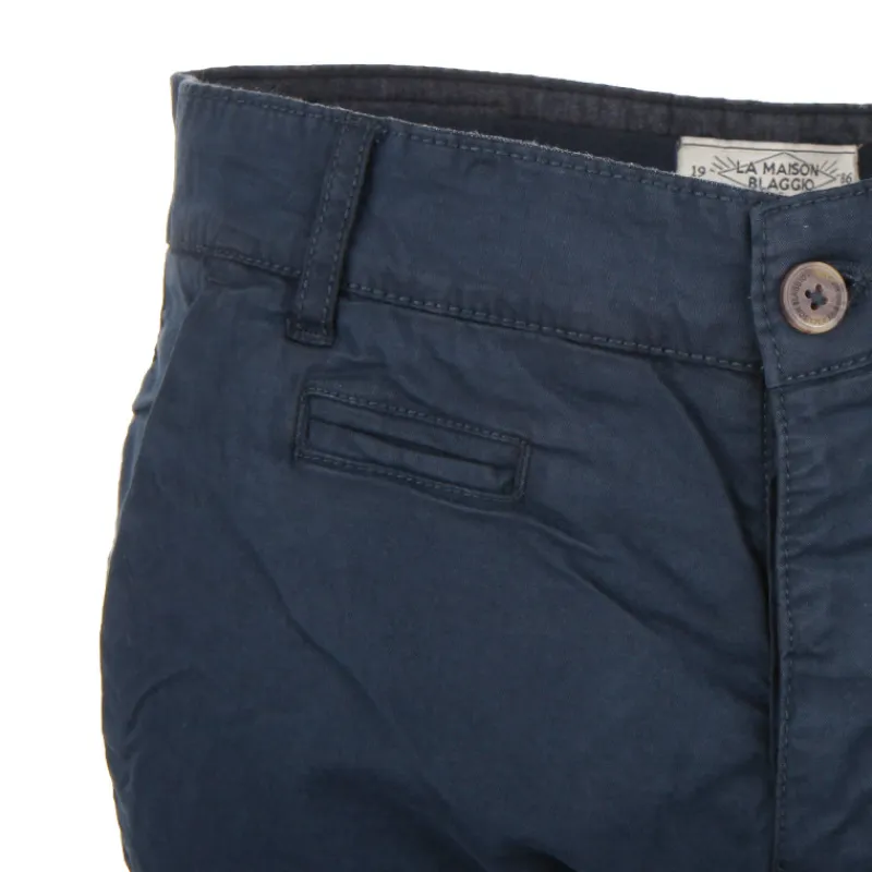 Outlet Bermuda chino venili coton stretch popeline revers gansé bouton Homme Homme Short, Bermuda