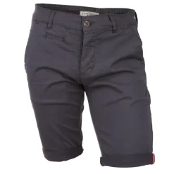 Bermuda chino venili coton stretch popeline revers gansé bouton Homme Homme Short, Bermuda