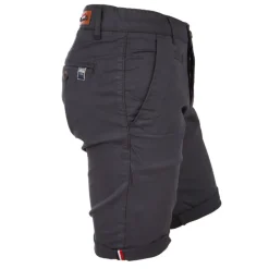 Bermuda chino venili coton stretch popeline revers gansé bouton Homme Homme Short, Bermuda