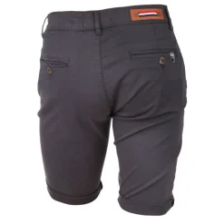 Bermuda chino venili coton stretch popeline revers gansé bouton Homme Homme Short, Bermuda