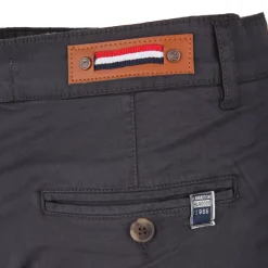 Bermuda chino venili coton stretch popeline revers gansé bouton Homme Homme Short, Bermuda