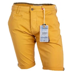 Hot Bermuda chino venili coton stretch popeline revers gansé bouton Homme Homme Short, Bermuda