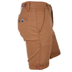 Sale Bermuda chino venili coton stretch popeline revers gansé bouton Homme Homme Short, Bermuda