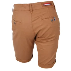 Sale Bermuda chino venili coton stretch popeline revers gansé bouton Homme Homme Short, Bermuda