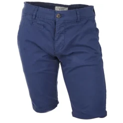 New Bermuda chino venili coton stretch popeline revers gansé bouton Homme Homme Short, Bermuda