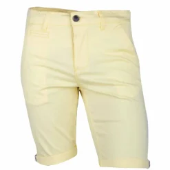 Outlet Bermuda chino venili coton stretch popeline revers gansé bouton Homme Homme Short, Bermuda
