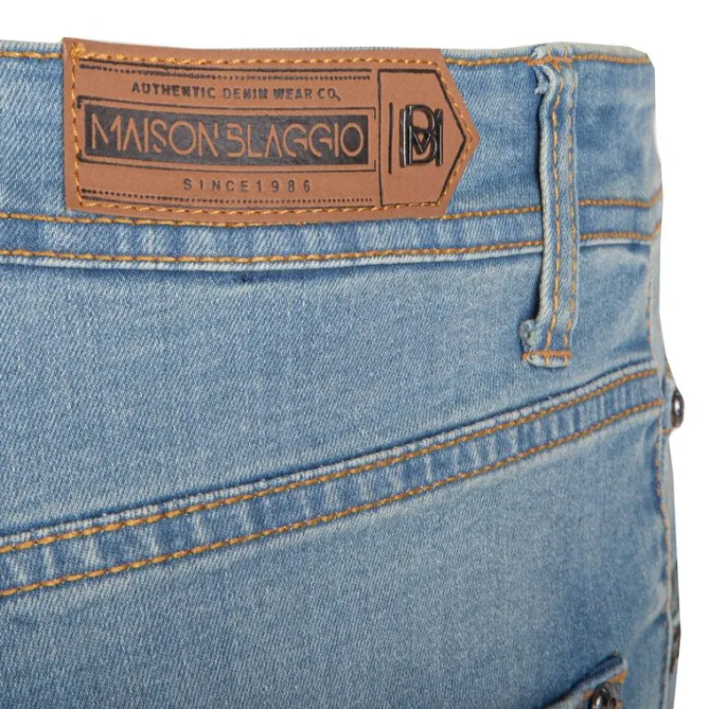 Outlet Bermuda denim vasto bleu délavé Homme Homme Short, Bermuda