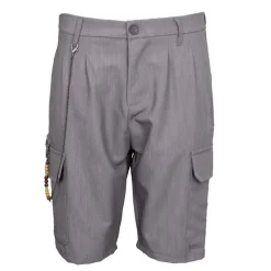 Sale Bermuda Grigio cargo avec chaine décorative Homme Homme Short, Bermuda