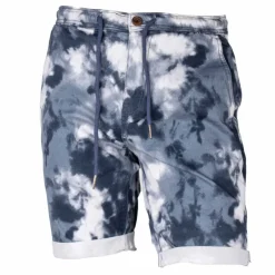 Outlet Bermuda tie & dye avec cordon de serrage avec revers Homme Homme Short, Bermuda