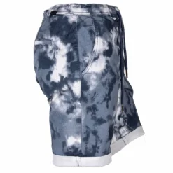 Outlet Bermuda tie & dye avec cordon de serrage avec revers Homme Homme Short, Bermuda