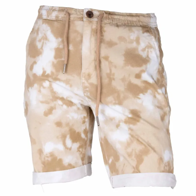 Clearance Bermuda tie & dye avec cordon de serrage avec revers Homme Homme Short, Bermuda
