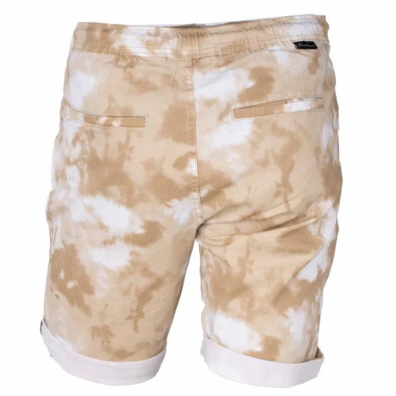 Clearance Bermuda tie & dye avec cordon de serrage avec revers Homme Homme Short, Bermuda