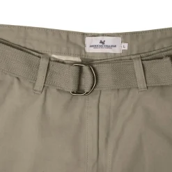 Sale Bermuda uni coton avec ceinture en tissu Homme Homme Short, Bermuda