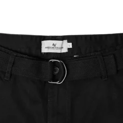 Online Bermuda uni coton avec ceinture en tissu Homme Homme Short, Bermuda