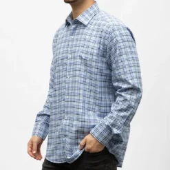 Discount Bill00 chemise coton poly bleu marine - carreaux Homme Homme Chemise