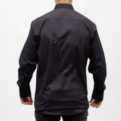 Online Bill00 chemise coton poly bleu marine motif rouge Homme Homme Chemise