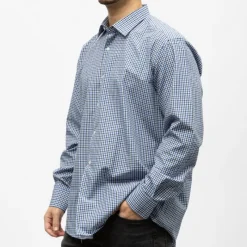 Bill00 chemise coton poly royal - vichy Homme Homme Chemise