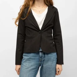Hot Blazer col à revers avec un bouton Femme Femme Veste, Doudoune, Manteau