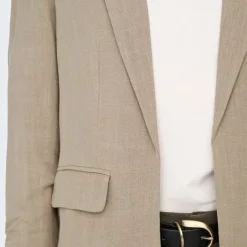 Best Blazer manches 3/4 col à revers avec poches Femme Femme Veste, Doudoune, Manteau