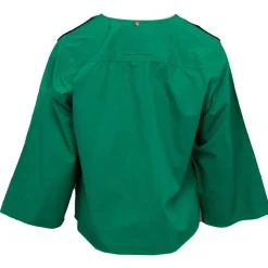 Best Blouse à boutons manches 3/4 ketty col rond Femme Femme Haut, Chemise