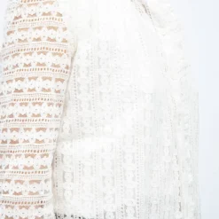 Outlet Blouse blanc écru dentelle betsy col montant Femme Femme Haut, Chemise