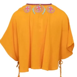 Blouse caftan magoo à nouer avec broderie Femme Femme Haut, Chemise