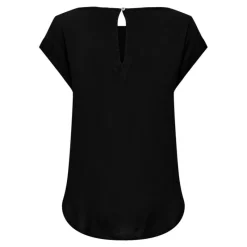 New Blouse col rond asymétrique avec bouton Femme Femme Haut, Chemise