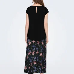 New Blouse col rond asymétrique avec bouton Femme Femme Haut, Chemise