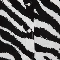 Clearance Blouse décolleté v à nouer imprimé zèbre Femme Femme Haut, Chemise