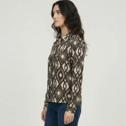 Clearance Blouse ikat erg Femme Femme Haut, Chemise