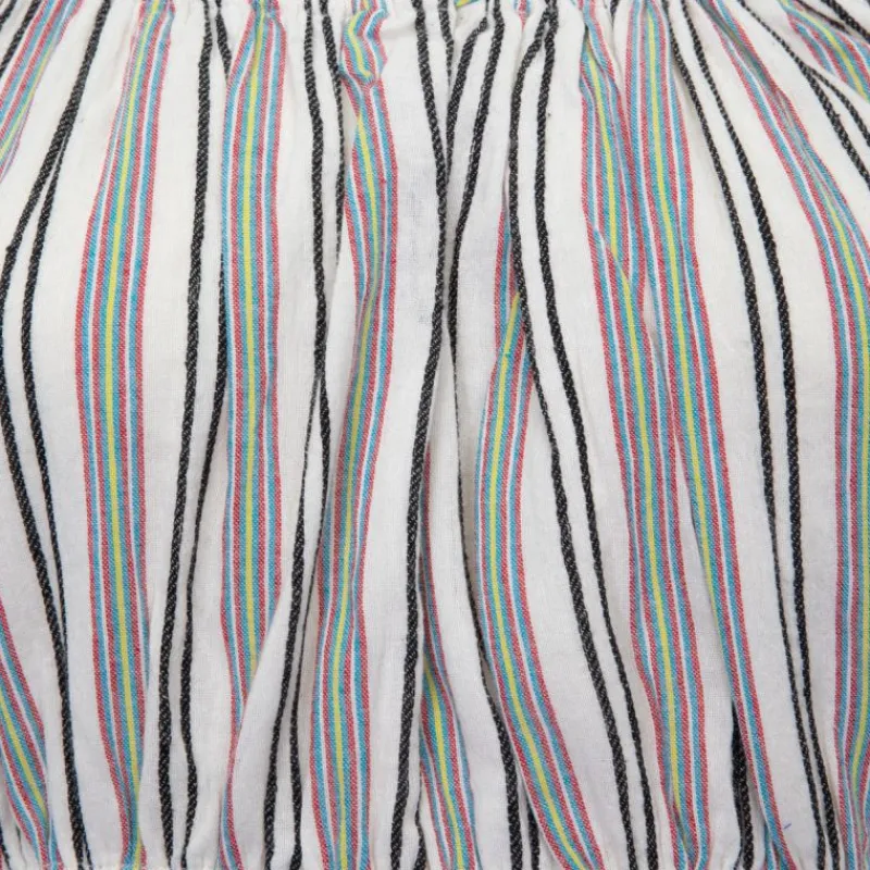 Discount Blouse juliette à rayures épaules dénudées coton Femme Femme Haut, Chemise