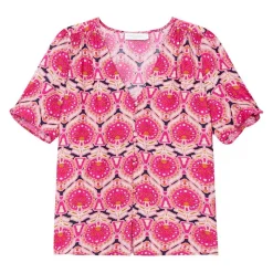 Outlet Blouse katarina aztek imprimée fantaisie Femme Femme Haut, Chemise