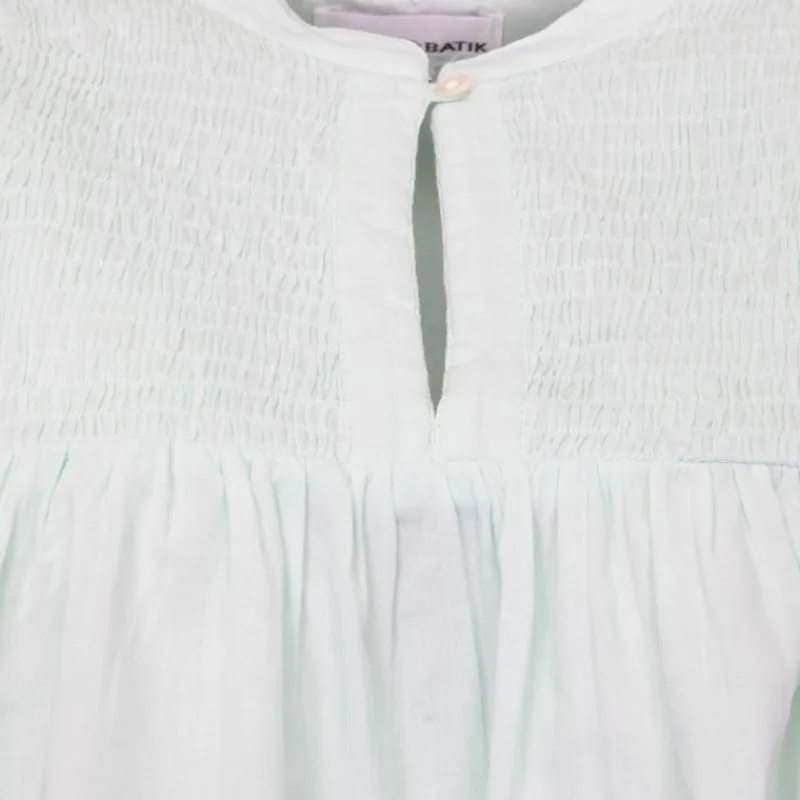 Clearance Blouse manches courtes à volants hita col fermé avec bouton Femme Femme Haut, Chemise