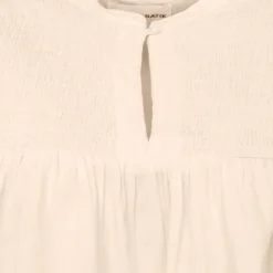 Blouse manches courtes à volants hita col fermé avec bouton Femme Femme Haut, Chemise