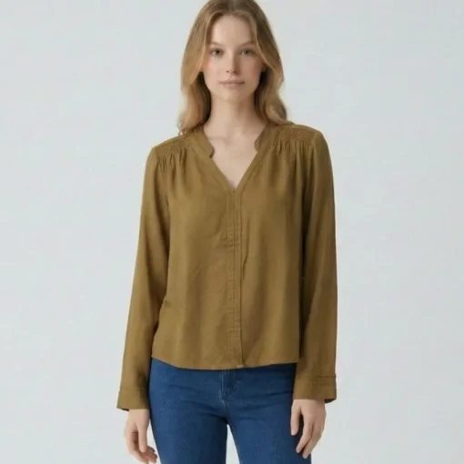 Hot Blouse olive cruis Femme Femme Haut, Chemise