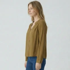 Hot Blouse olive cruis Femme Femme Haut, Chemise