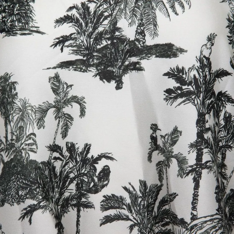 Clearance Blouse orli imprimé palmier effet satiné Femme Femme Haut, Chemise