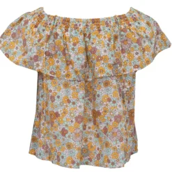 Blouse épaule dénudée marty avec grand volant Femme Femme Haut, Chemise