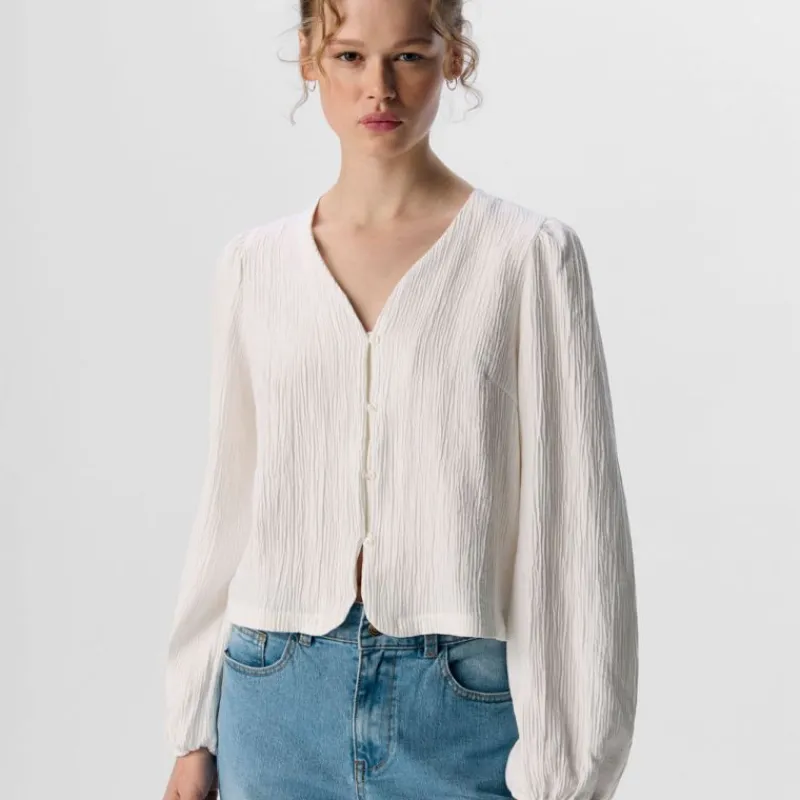 Best Blouse Phillie col v manches élastiques Femme Femme Haut, Chemise