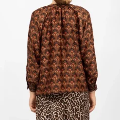 Outlet Blouse romano bonti imprimé graphique Femme Femme Haut, Chemise