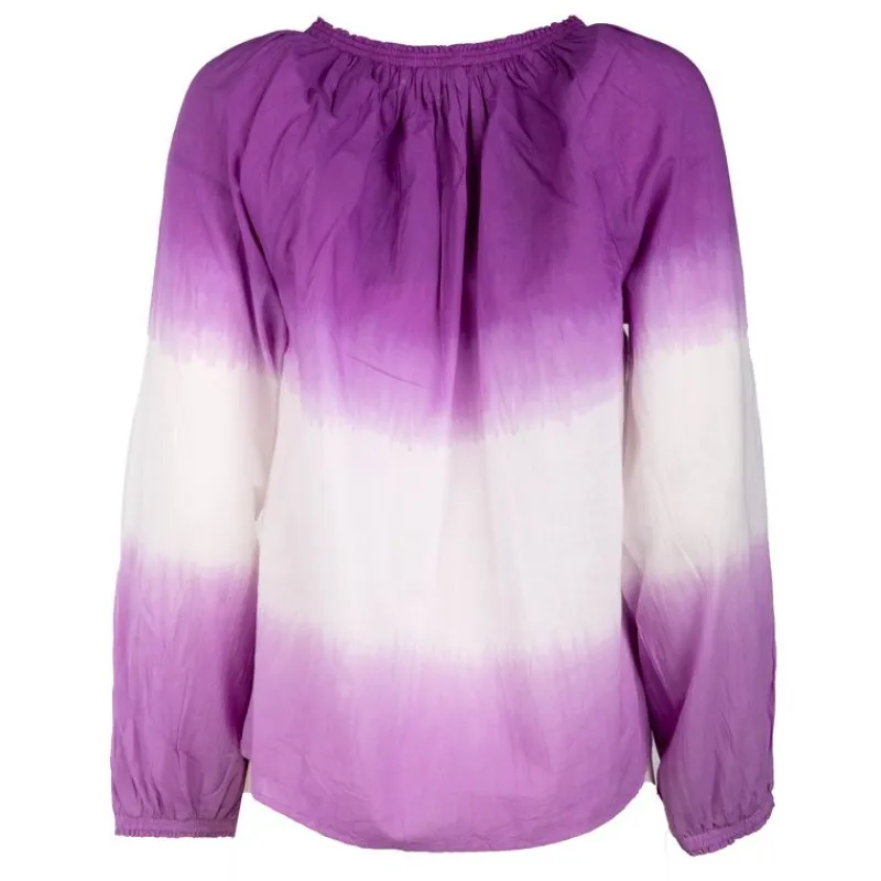 Sale Blouse tie and dye te en coton nicolira Femme Femme Haut, Chemise